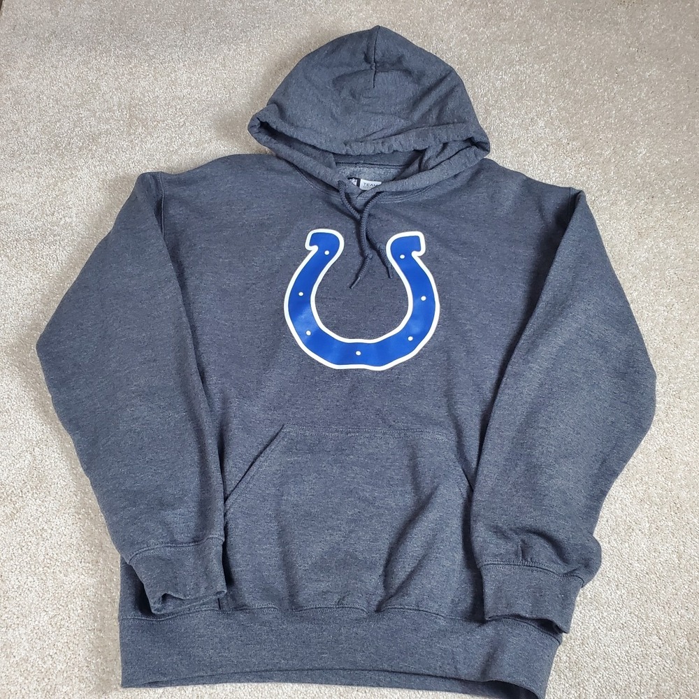 Indianapolis Colts Women's Hooded Sweatshirt Size Medium Gray NFL Team Apparel